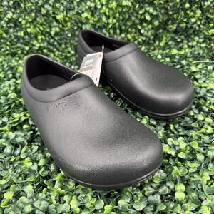 Crocs Work Bistro Slipon Clog Mens 7 Wormens 9 Black Shoe On the Clock